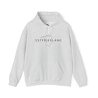 Ostfriesland Karte Hoodie — Minimalistischer Outline Kapuzenpullover