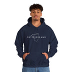 Ostfriesland Karte Hoodie — Minimalistischer Outline Kapuzenpullover