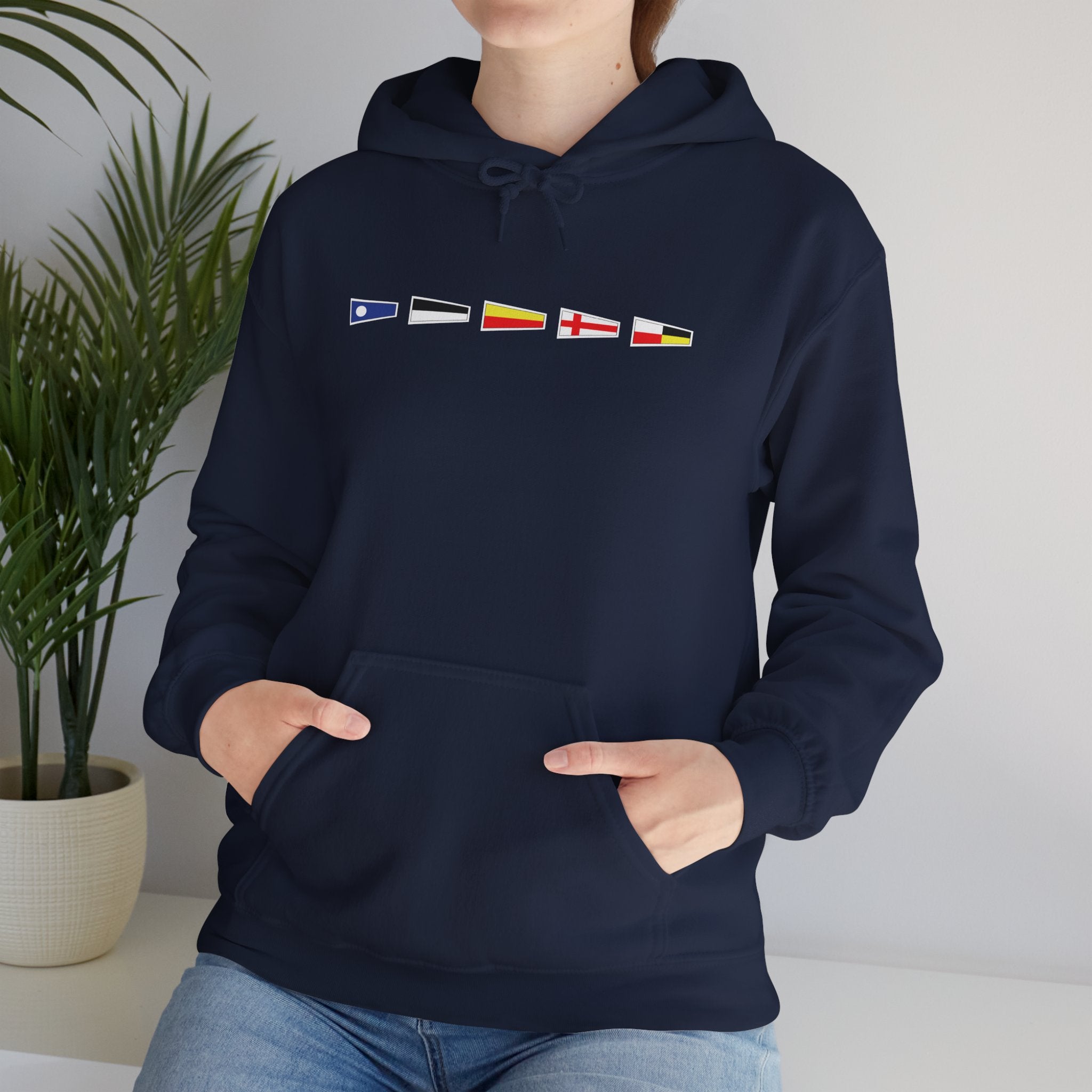 Nautische Flaggen "26789 Leer" Hoodie