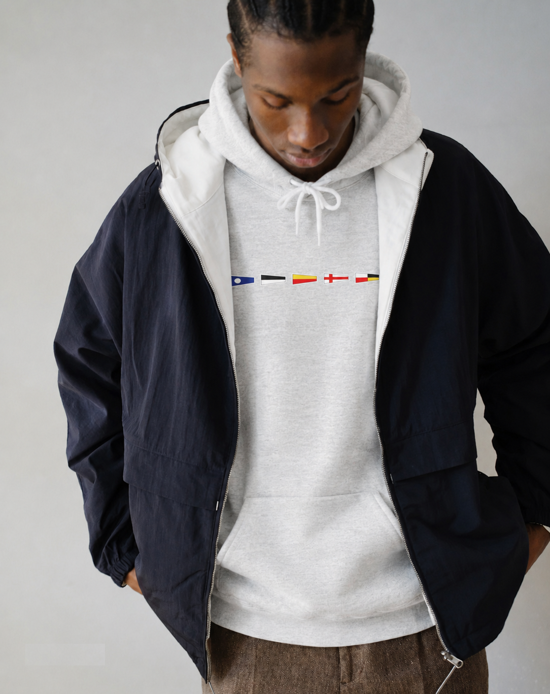 Nautische Flaggen "26789 Leer" Hoodie